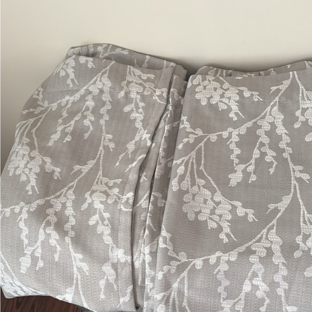 Threshold Gray and White Patterned Curtains
